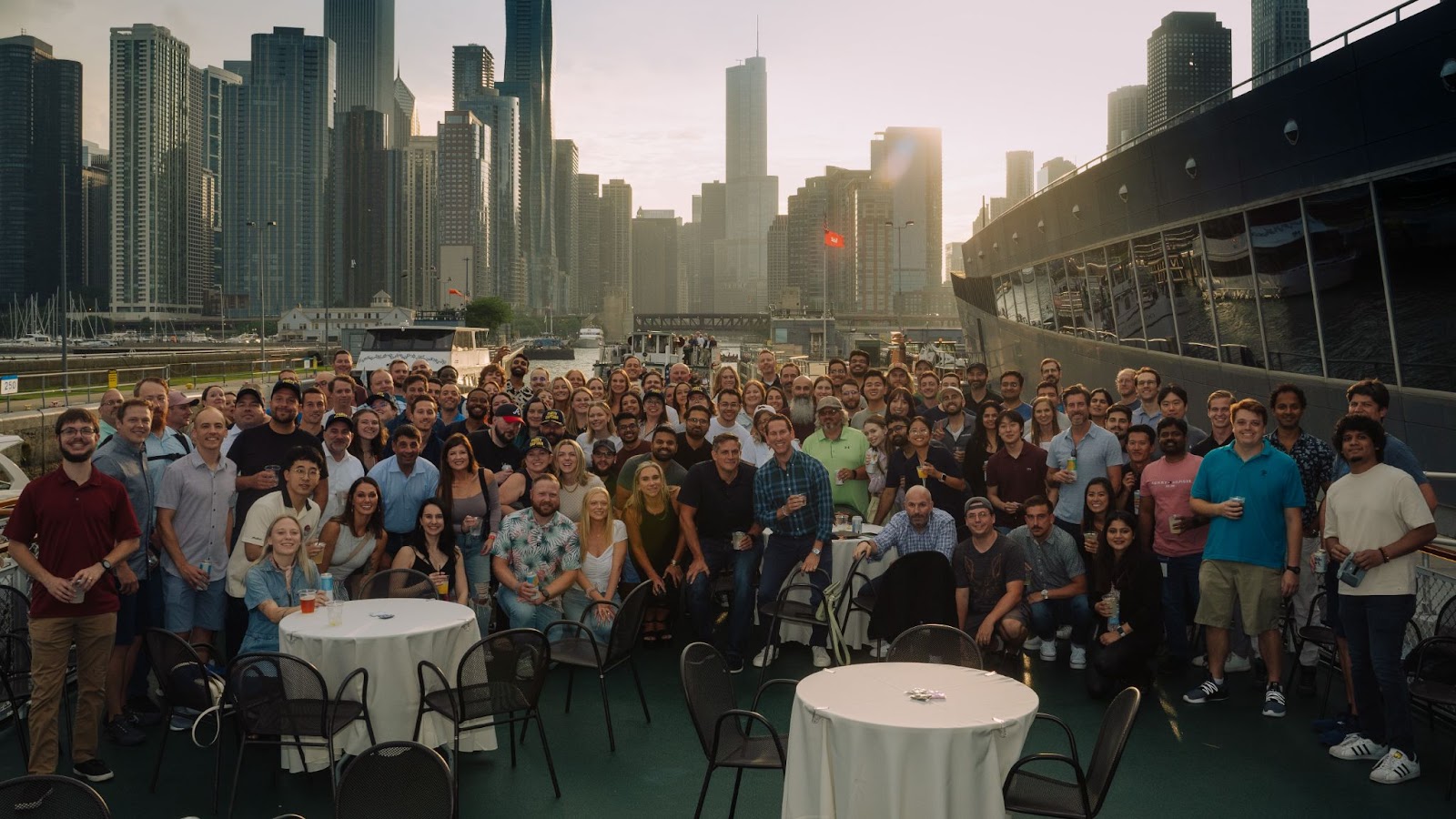 Snapsheet employees on Chicago Boat tour